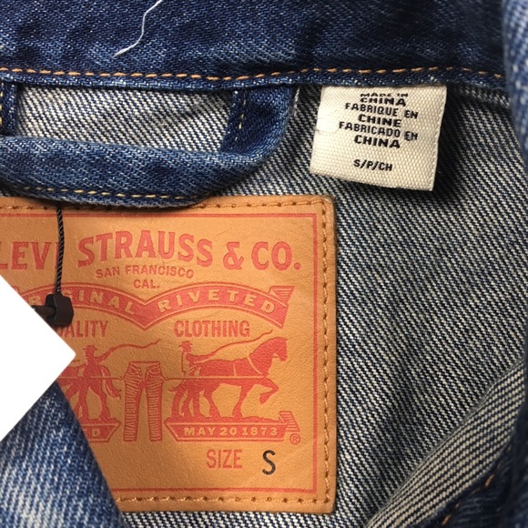 Levi’s Multi Patch Trucker Sz Small - Picture 4 of 8